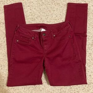 Dark red jeans